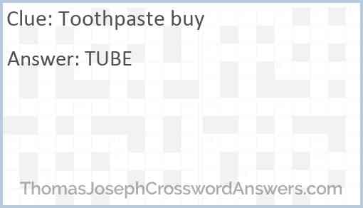 Toothpaste buy Answer