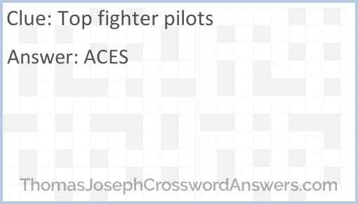 Top fighter pilots Answer