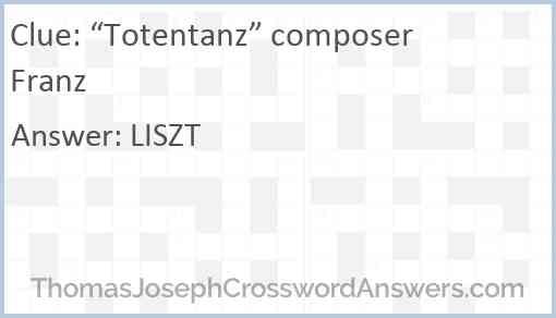 “Totentanz” composer Franz Answer