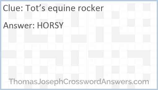 Tot’s equine rocker Answer