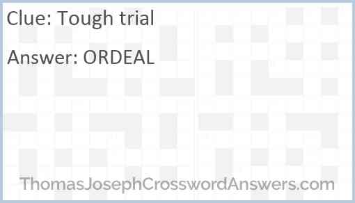 Tough trial Answer