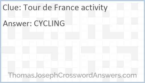 Tour de France activity Answer