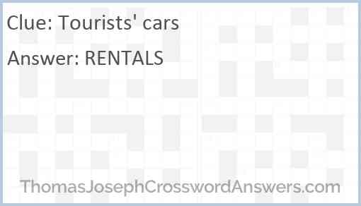 Tourists’ cars Answer