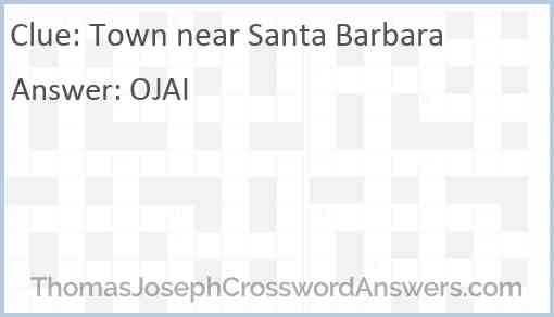 Town near Santa Barbara Answer