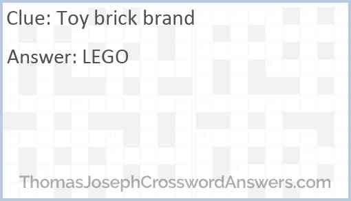 Toy brick brand Answer