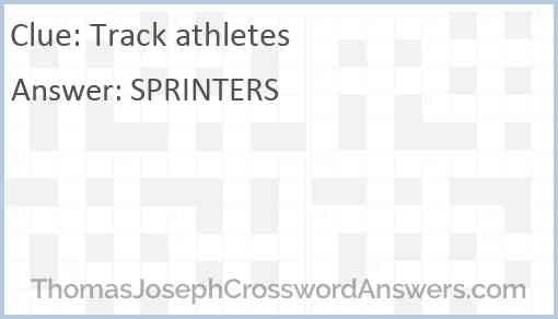 Track athletes Answer