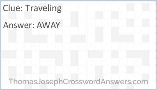 Traveling Answer