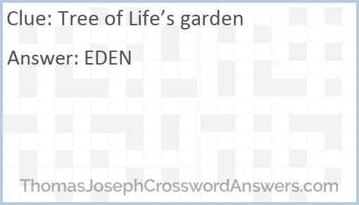Tree of Life’s garden Answer