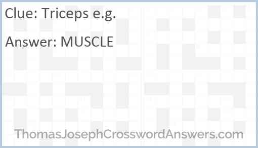 Triceps e.g. Answer