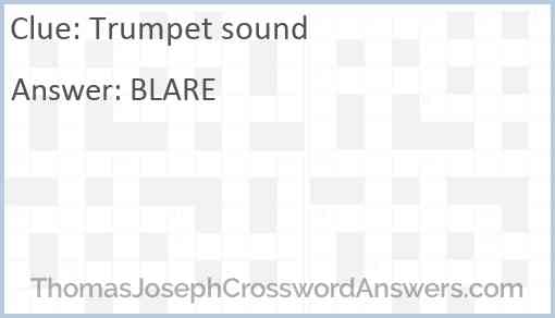 Trumpet sound Answer