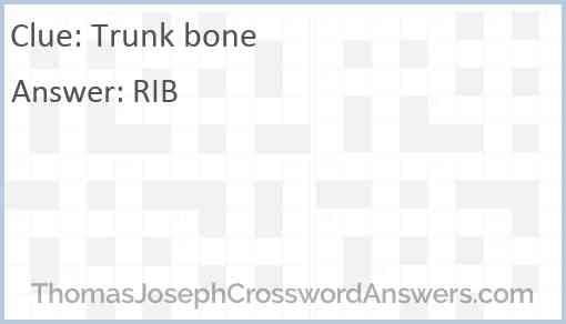 Trunk bone Answer