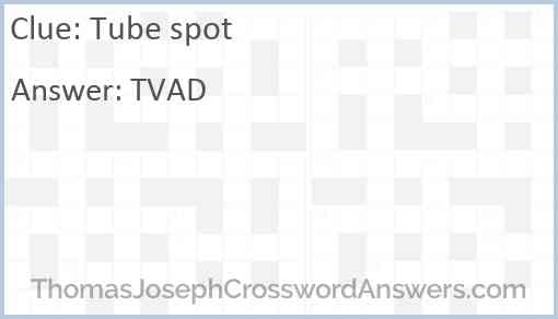 Tube spot Answer