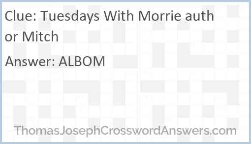 Tuesdays With Morrie author Mitch Answer