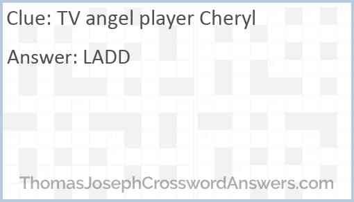 TV angel player Cheryl Answer