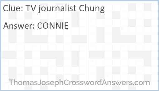 TV journalist Chung Answer