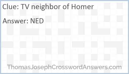 TV neighbor of Homer Answer
