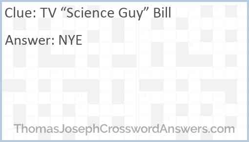 TV “Science Guy” Bill Answer