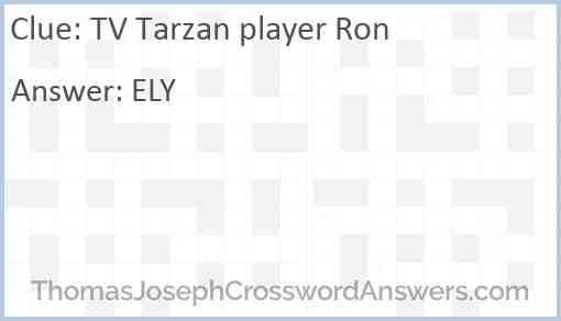 TV Tarzan player Ron Answer