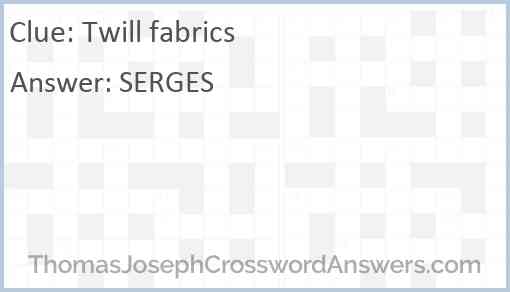 Twill fabrics Answer