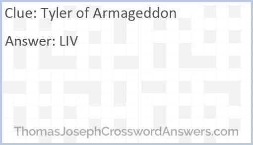 Tyler of “Armageddon” Answer