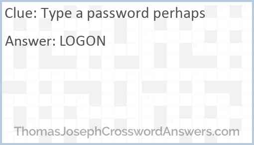 Type a password perhaps Answer