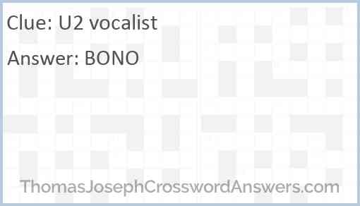 U2 vocalist Answer