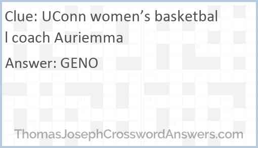 UConn women’s basketball coach Auriemma Answer