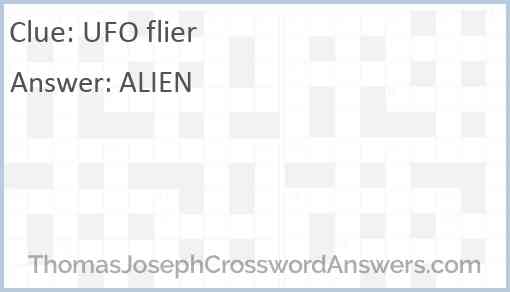 UFO flier Answer