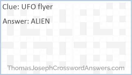 UFO flyer Answer