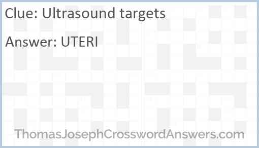 Ultrasound targets Answer