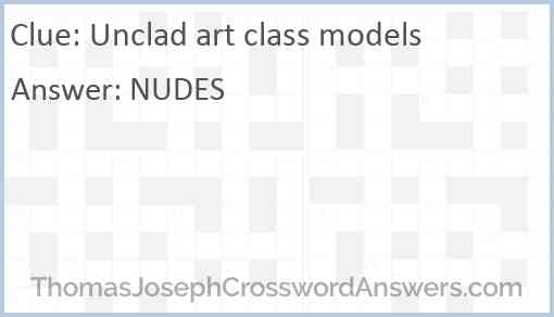 Unclad art class models Answer