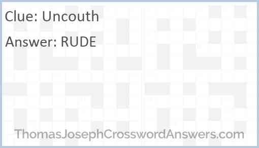 Uncouth Answer