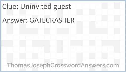 Uninvited guest Answer