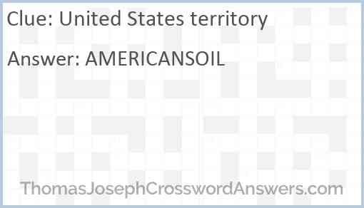 United States territory Answer