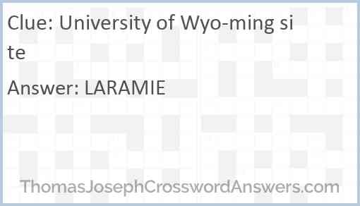 University of Wyo-ming site Answer