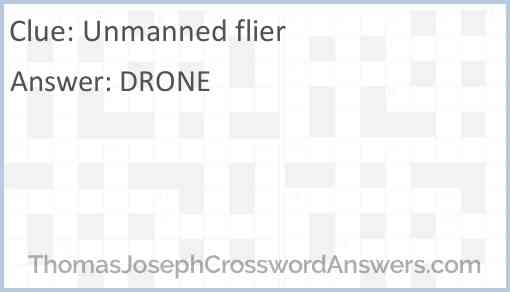 Unmanned flier Answer