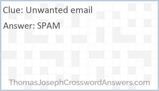 Unwanted email Answer
