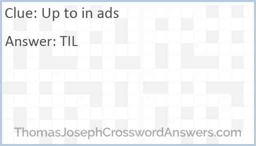 Up to in ads Answer