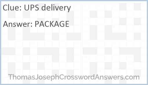 UPS delivery Answer