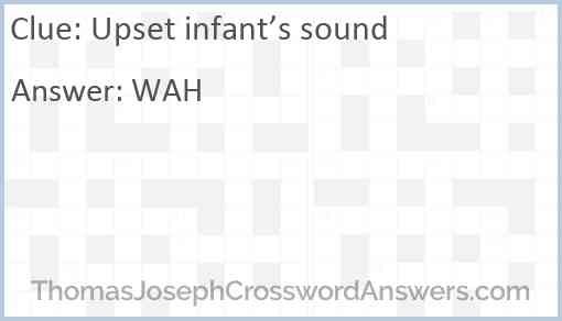 Upset infant’s sound Answer