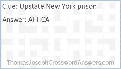 Upstate New York prison Answer