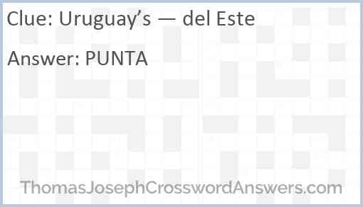 Uruguay’s — del Este Answer