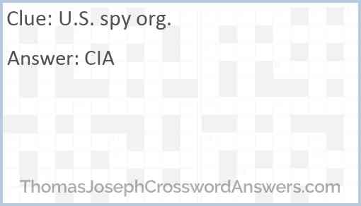 U.S. spy org. Answer