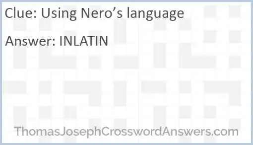 Using Nero’s language Answer