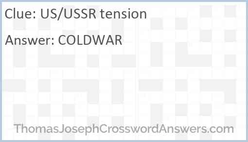 US/USSR tension Answer