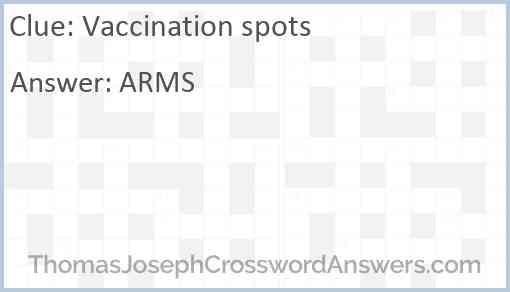 Vaccination spots Answer