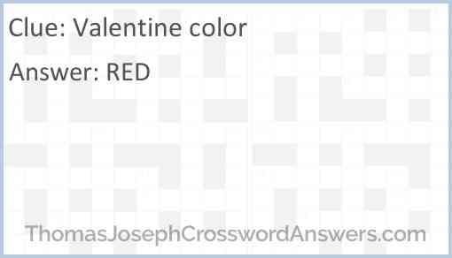 Valentine color Answer