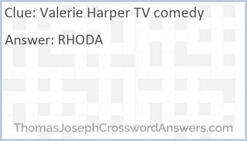Valerie Harper TV comedy Answer