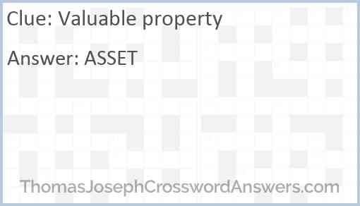 Valuable property Answer