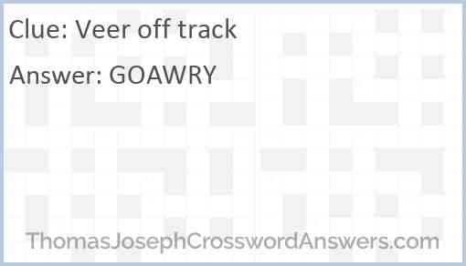 Veer off track Answer